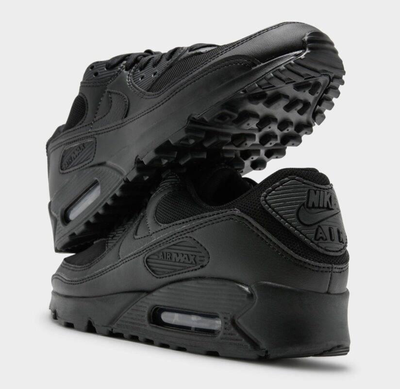 air max 90 leather triple black