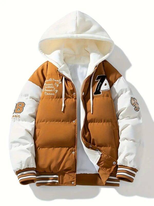 men's stylish puffer coat with pockets