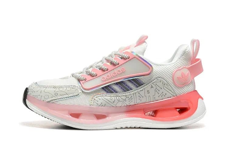 Alternative view of Adidas Lightweight Circuit Running Sneakers – White/Pink