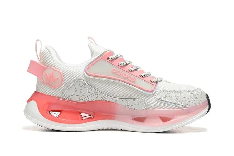 Adidas Lightweight Circuit Running Sneakers – White/Pink