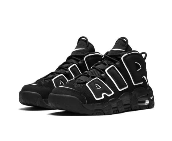 Alternative view of Nike Air More Uptempo ’96 Black White  Sneakers