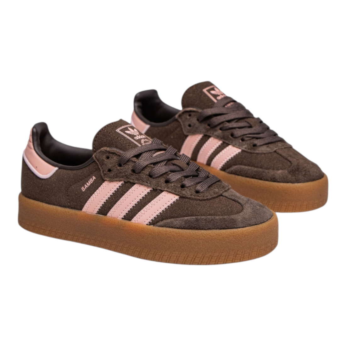 Alternative view of Adidas Originals Women's Sambae - Dark Brown / Wonder Mauve / Gum