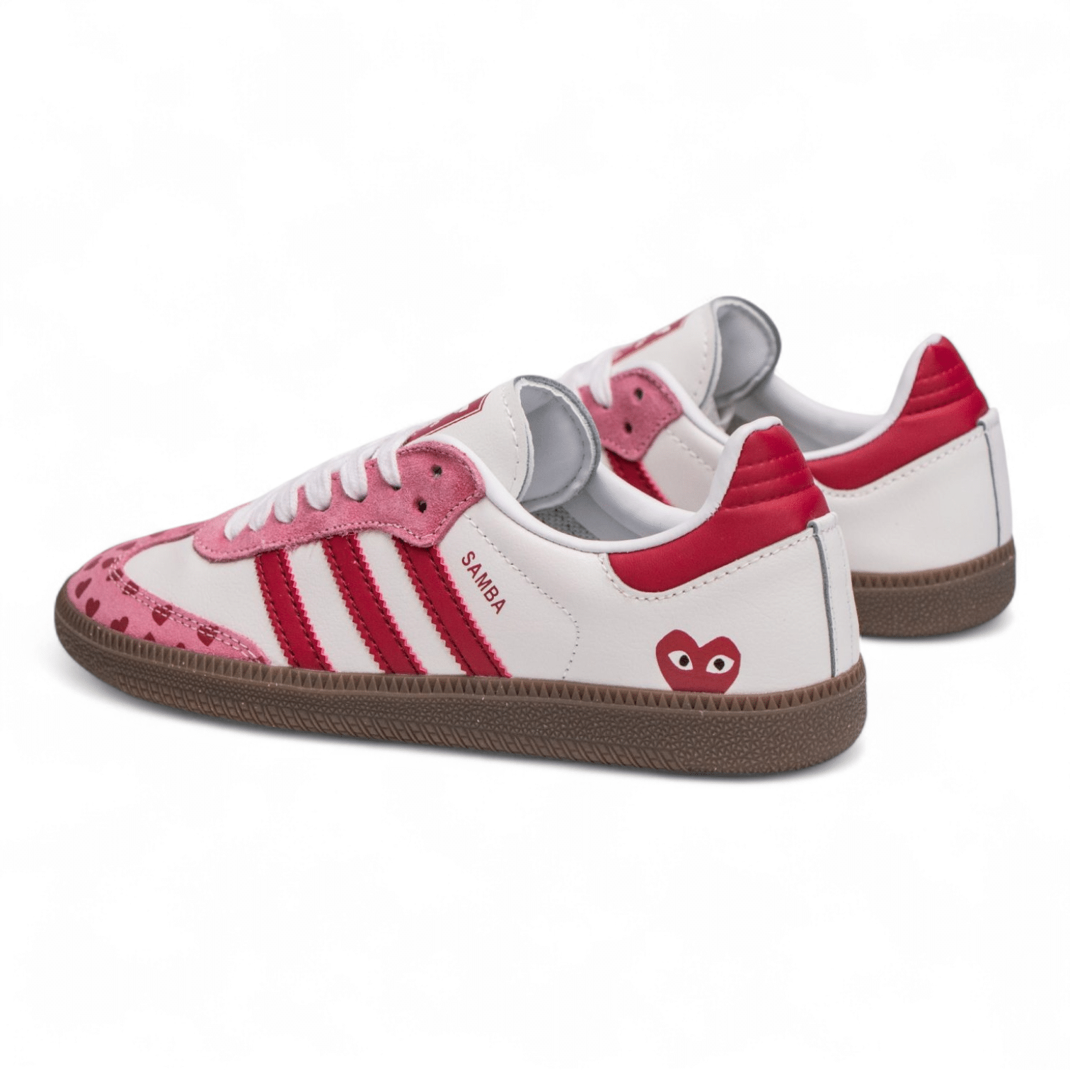 Adidas Samba x Comme des Garçons Play White/Pink sneakers - Image 3