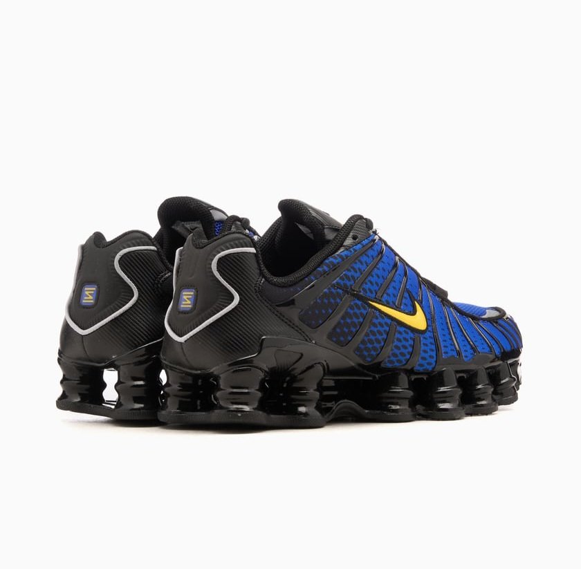 Alternative view of Nike Air Max Shox TL Blue / Black / Yellow sneakers