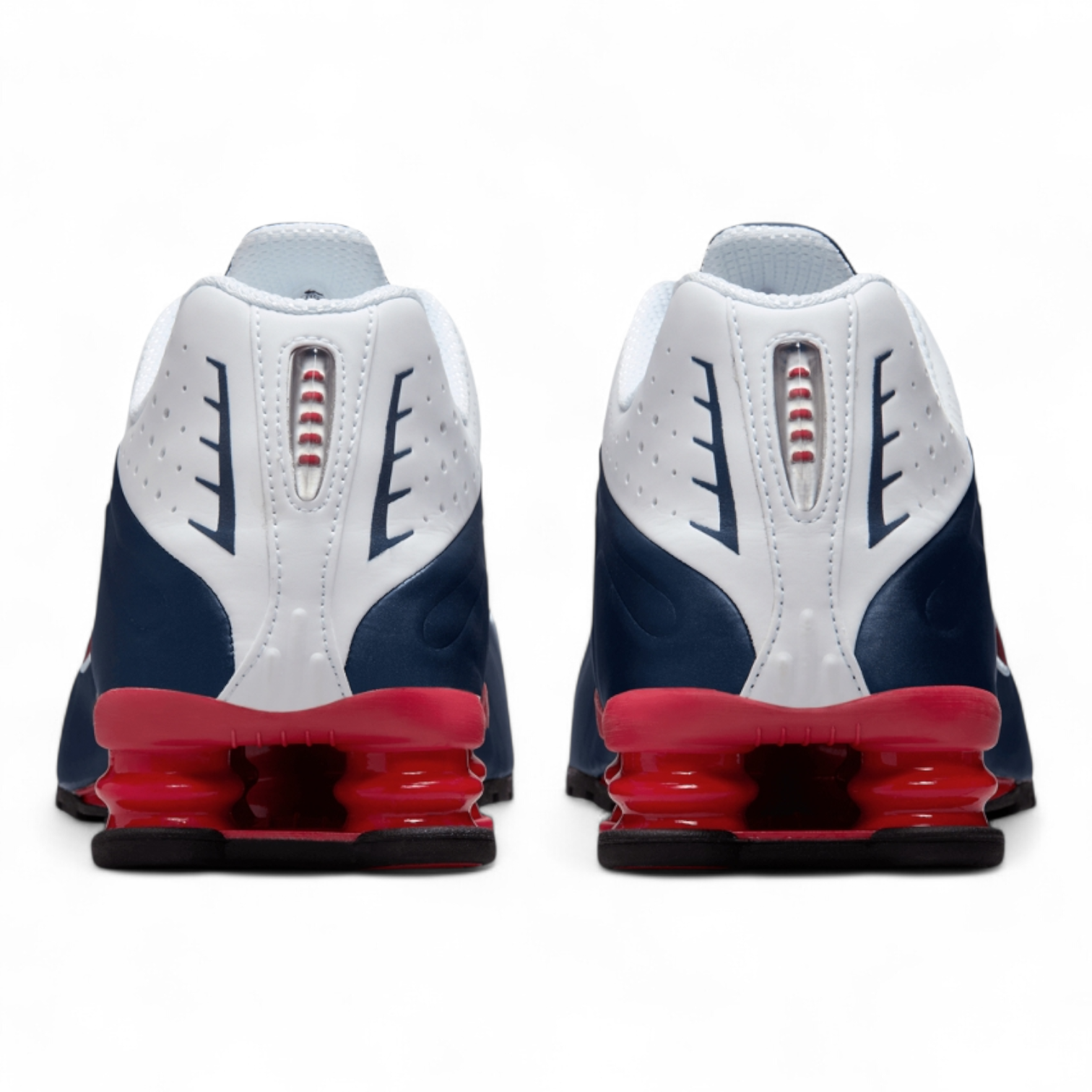 Nike Shox R4 White / Navy / Red - Image 2